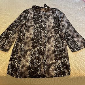 Grey Snake Print Dress